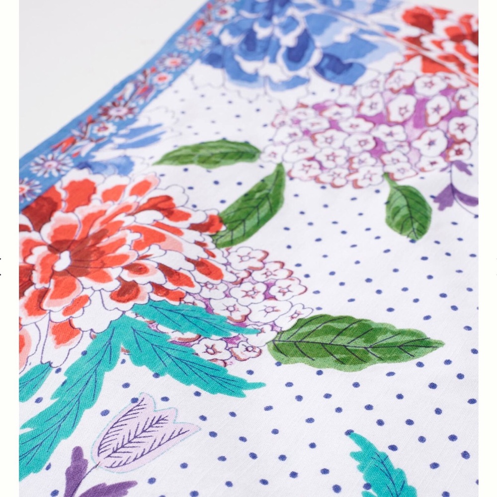 ANTHROPOLOGIE MAYA NWT FLORAL DISH TEA TOWEL - Picture 2 of 2